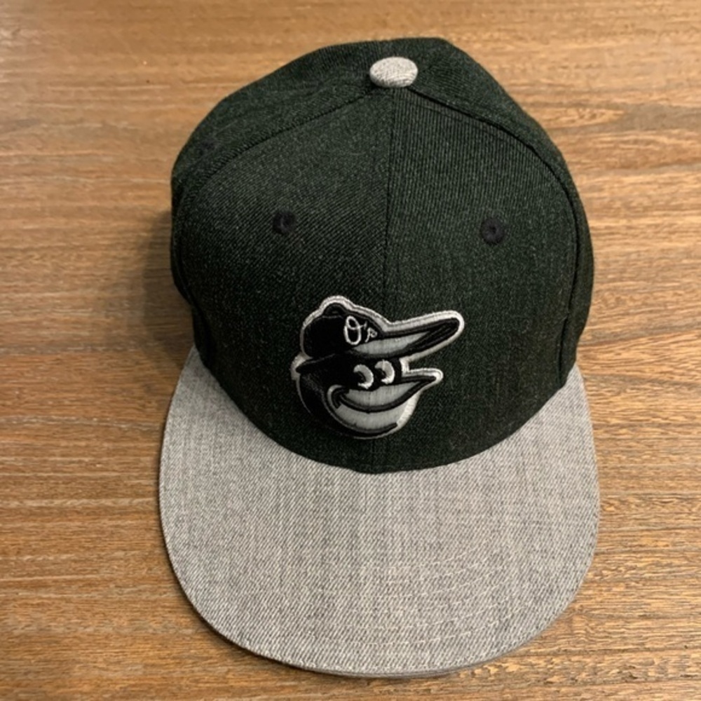 Vintage Melonwear Baltimore Orioles Baseball Wool Cap Embroidered Grey Black